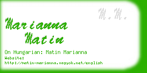 marianna matin business card